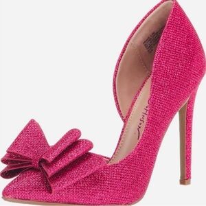 Betsey Johnson Ruby Prince Metallic Glitter d'Orsay
Bow Stiletto Heels